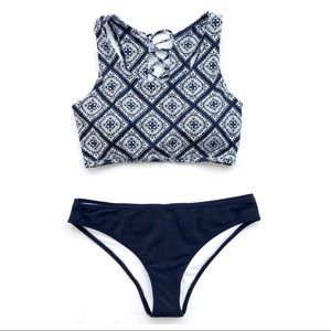 Navy and White Bathing Suit (swim suit) - NWT